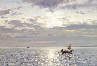 Abendstimmung über dem Meer von Amaldus Nielsen